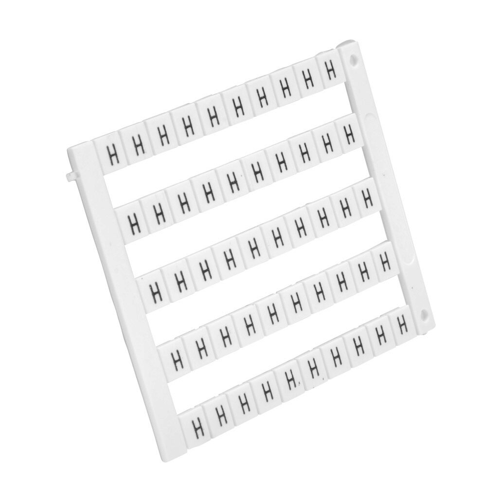 KN-L5-H - Konnect-It marking tag, 5 x 5mm, single character (H). Package of 500. For use with Konnect-It terminal block.