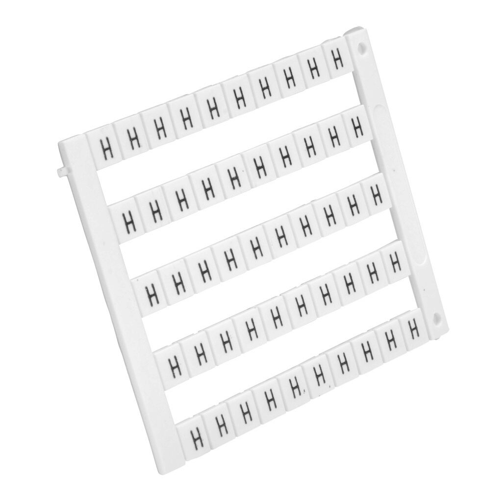 KN-L5-H-250 - Konnect-It marking tag, 5 x 5mm, single character (H). Package of 250. For use with Konnect-It terminal block.