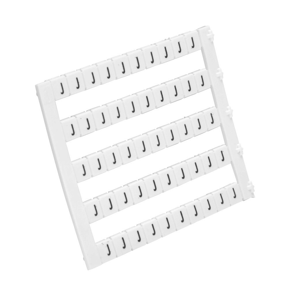 KN-L5-J - Konnect-It marking tag, 5 x 5mm, single character (J). Package of 500. For use with Konnect-It terminal block.
