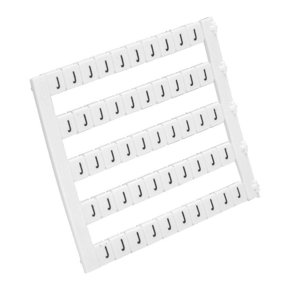 KN-L5-J-250 - Konnect-It marking tag, 5 x 5mm, single character (J). Package of 250. For use with Konnect-It terminal block.
