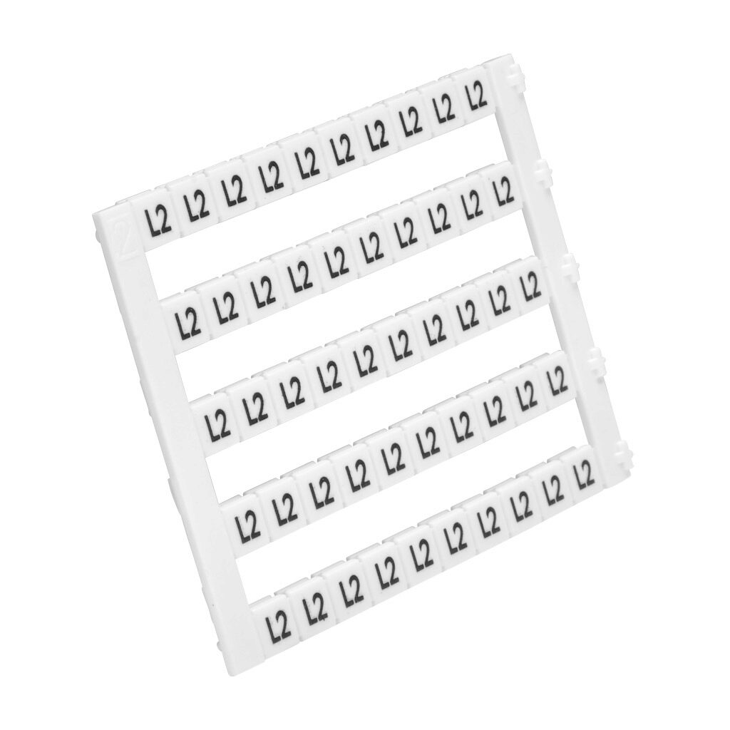 KN-L5-L2-250 - Konnect-It marking tag, 5 x 5mm, printed with (L2). Package of 250. For use with Konnect-It terminal block.