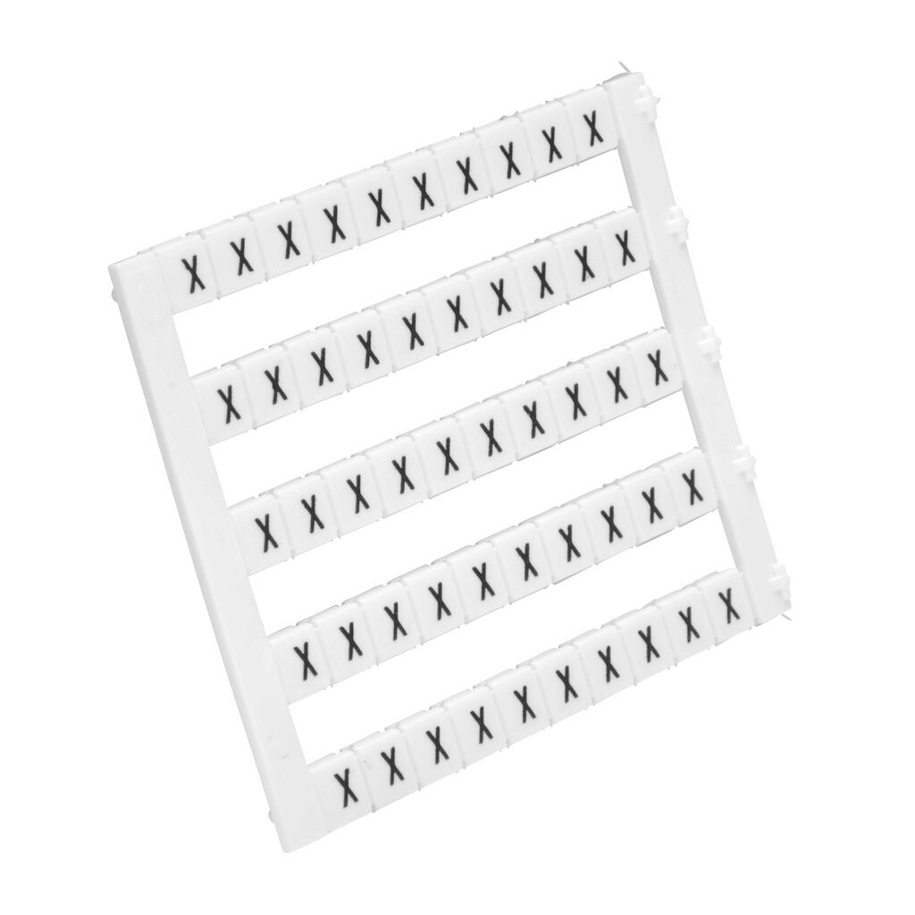 KN-L5-X - Konnect-It marking tag, 5 x 5mm, single character (X). Package of 500. For use with Konnect-It terminal block.