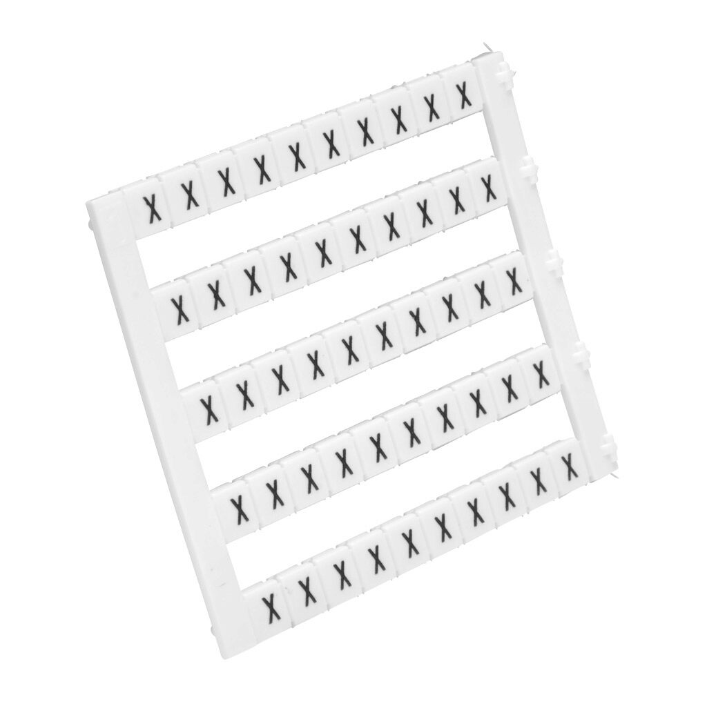 KN-L5-X-250 - Konnect-It marking tag, 5 x 5mm, single character (X). Package of 250. For use with Konnect-It terminal block.