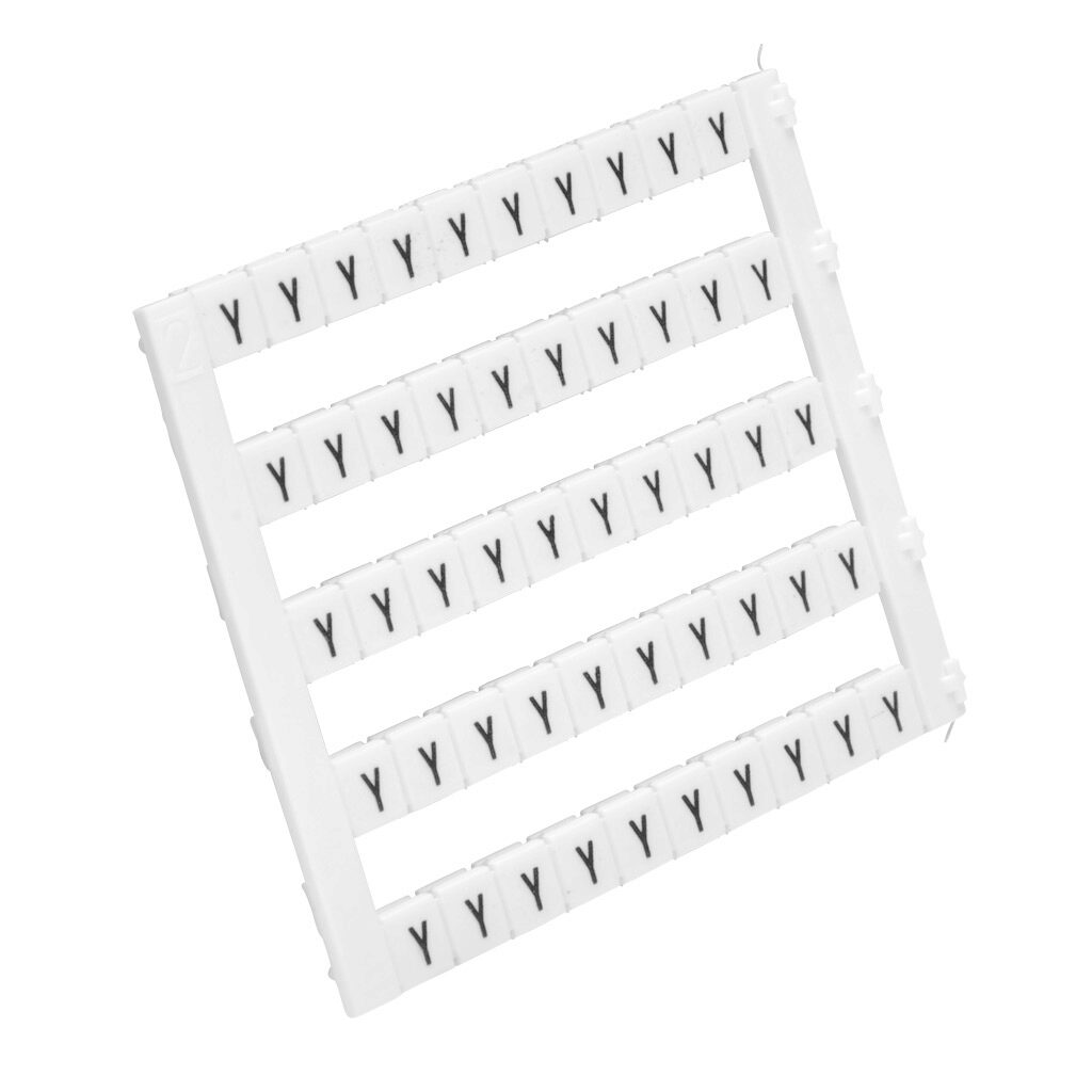 KN-L5-Y - Konnect-It marking tag, 5 x 5mm, single character (Y). Package of 500. For use with Konnect-It terminal block.