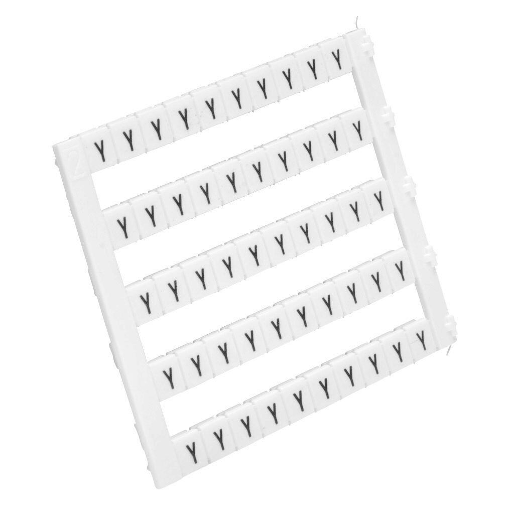 KN-L5-Y-250 - Konnect-It marking tag, 5 x 5mm, single character (Y). Package of 250. For use with Konnect-It terminal block.