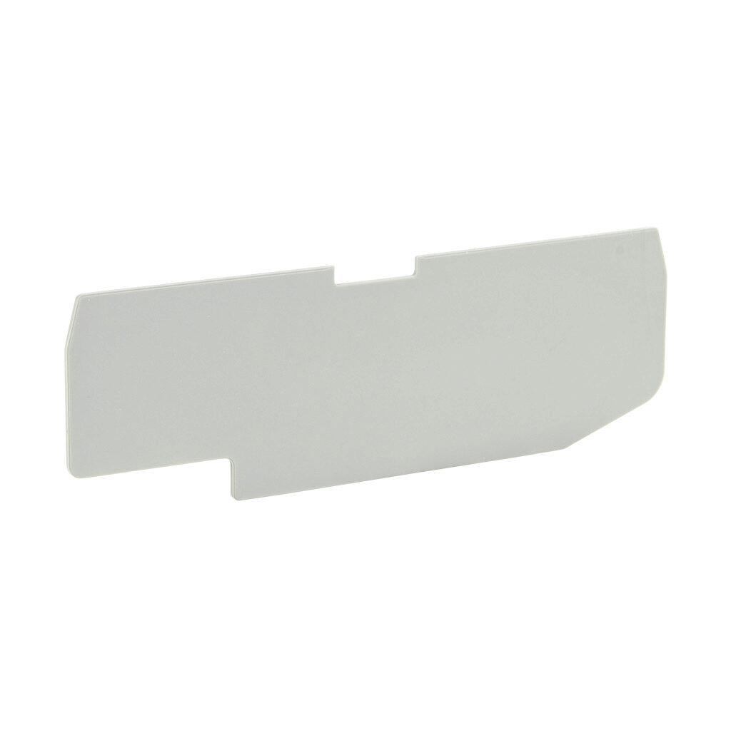 KN-PEC25-23-25 - Konnect-It terminal block end cover, gray. Package of 25. For use with KN-P25CDIS-2-2 series blocks.