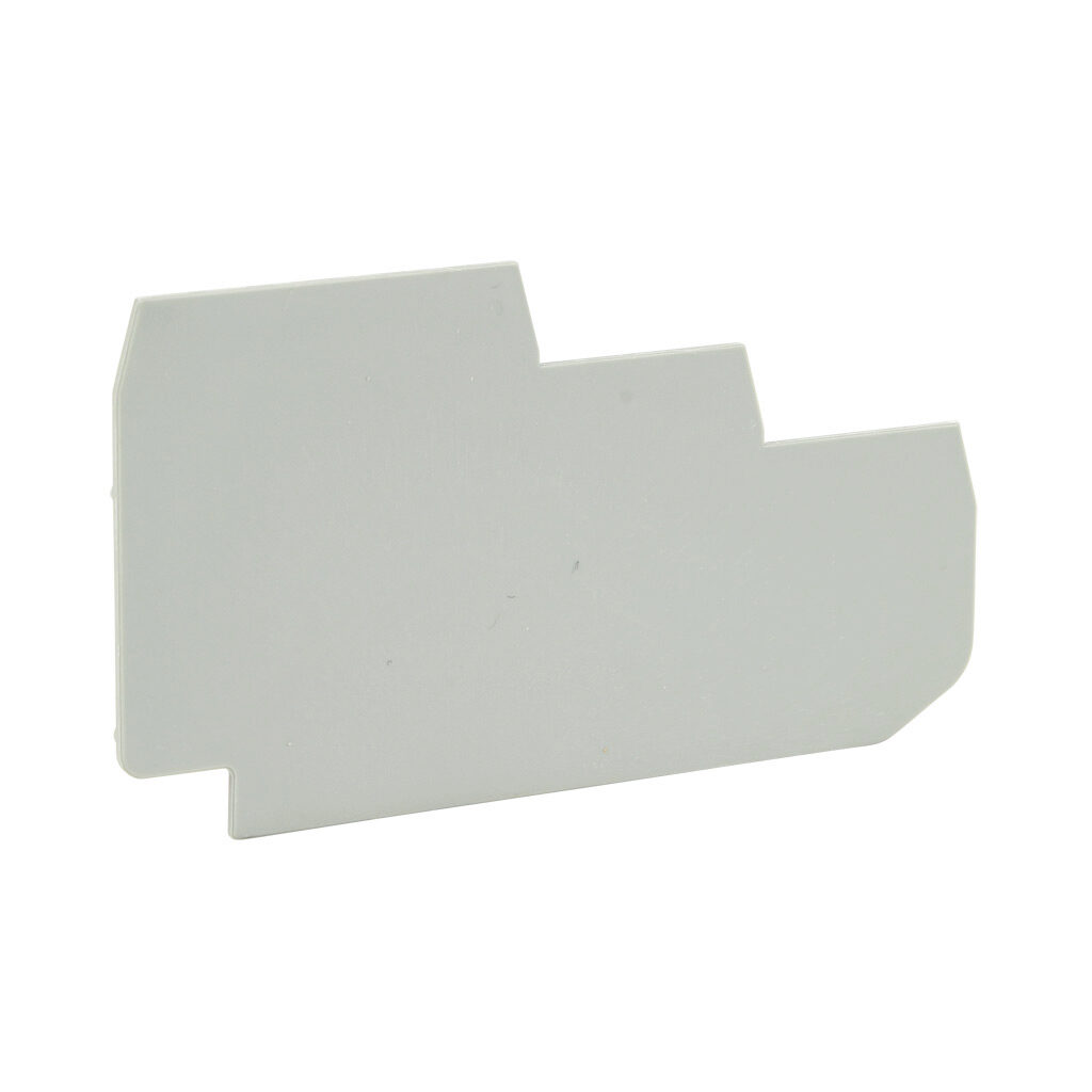 KN-PEC25-24-25 - Konnect-It terminal block end cover, gray. Package of 25. For use with KN-PT25-1-1S-1S series blocks.