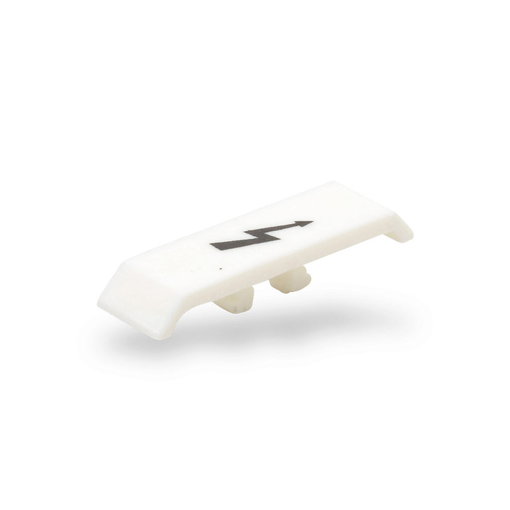 KN-TC-2S - Konnect-It terminal block top cover, white, printed electrical symbol. Package of 25. For use with KN-T4 or KN-T2 series terminal blocks.