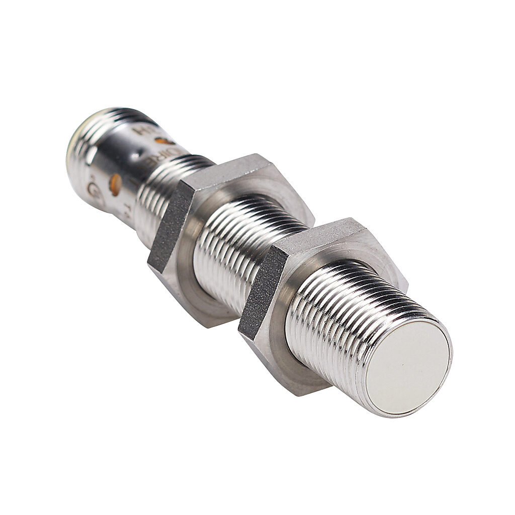 KSM-AP-3H - AutomationDirect inductive proximity sensor, tubular, 12mm diameter x 60mm body, 316 stainless steel housing, PNP, N.O. output, 4mm sensing distance, flush, 2 kHz switching frequency, IP65 IP66 IP67 IP68 IP69K, 4-pin M12 quick-disconnect.