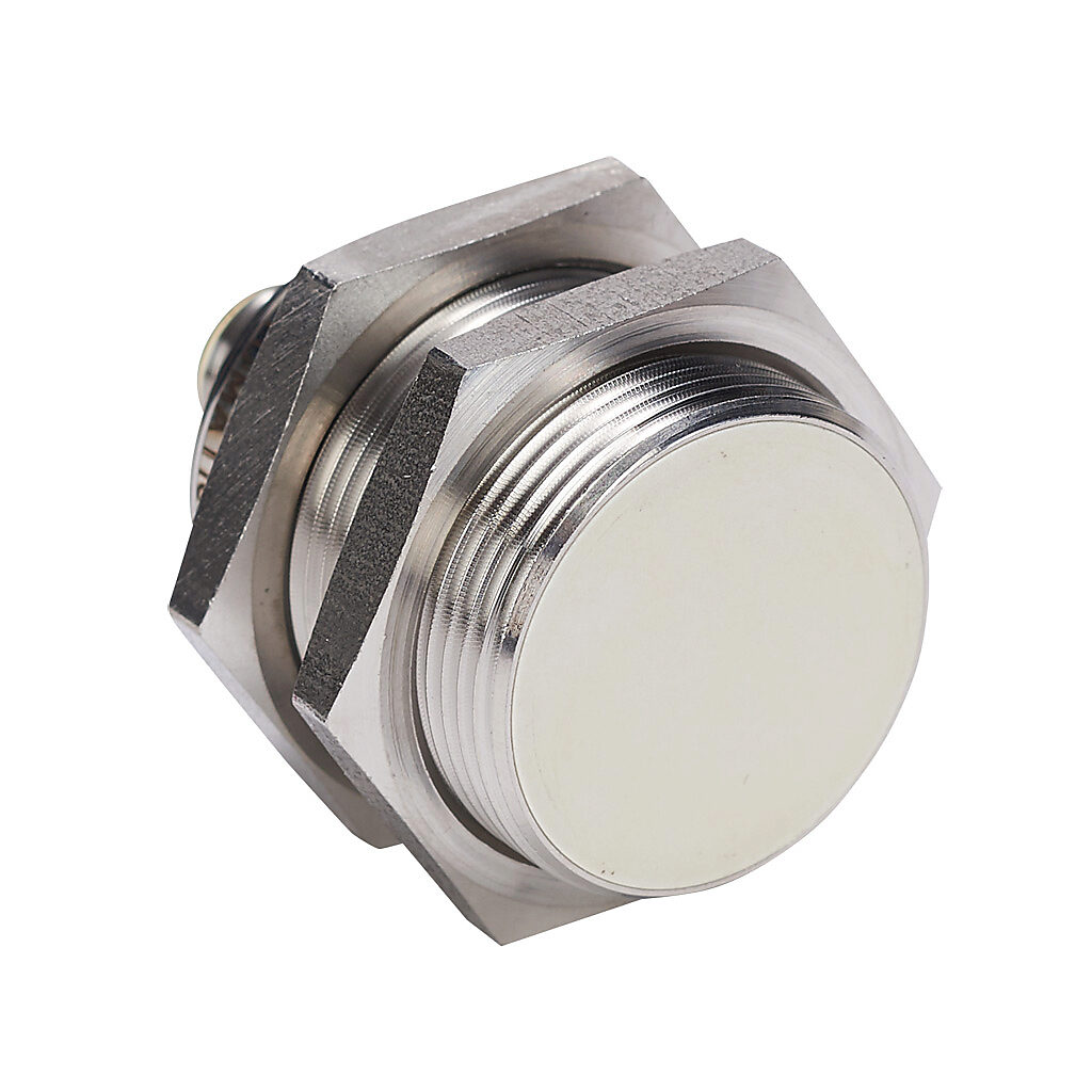 KST6-AP-3H - AutomationDirect inductive proximity sensor, tubular, 30mm diameter x 45mm body, 316 stainless steel housing, PNP, N.O. output, 15mm sensing distance, flush, 2 kHz switching frequency, IP65 IP66 IP67 IP68 IP69K, 4-pin M12 quick-discon...