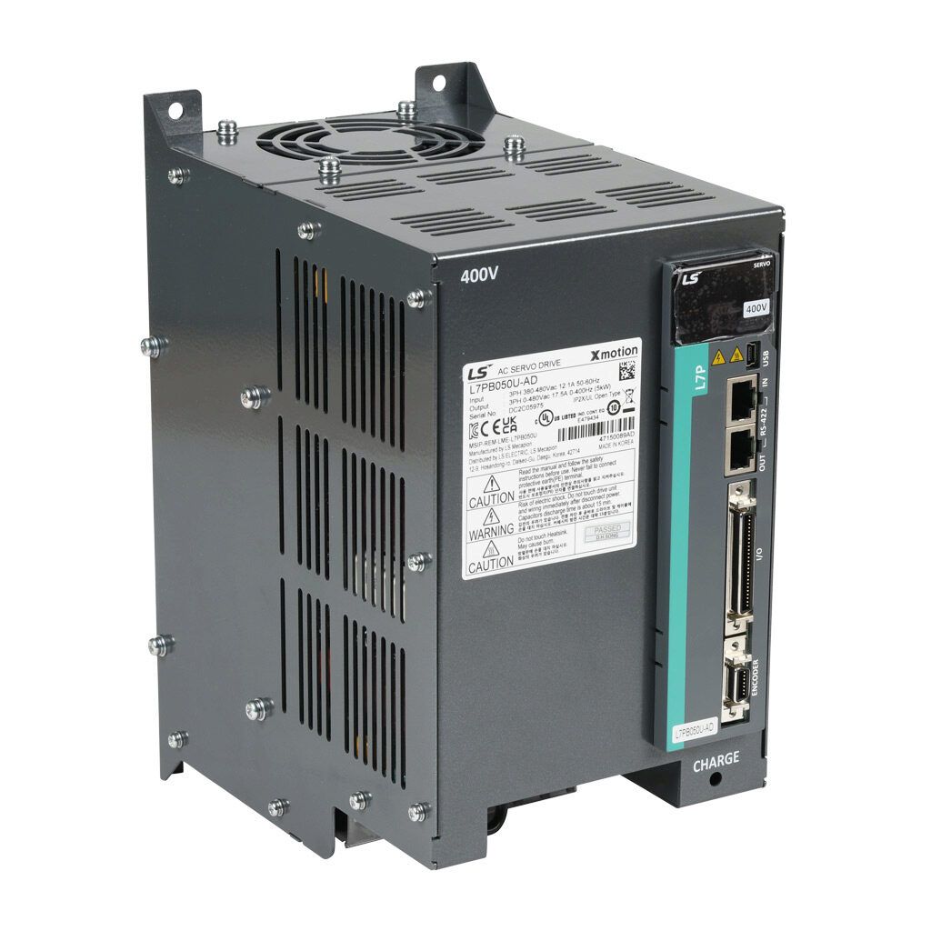 L7PB050U-AD - LS Electric servo drive, 5 kW, 460 VAC, 3-phase, (2) RS-422/RS-485 (RJ45) port(s), Modbus RTU. For use with 5 kW and 5.5 kW systems.