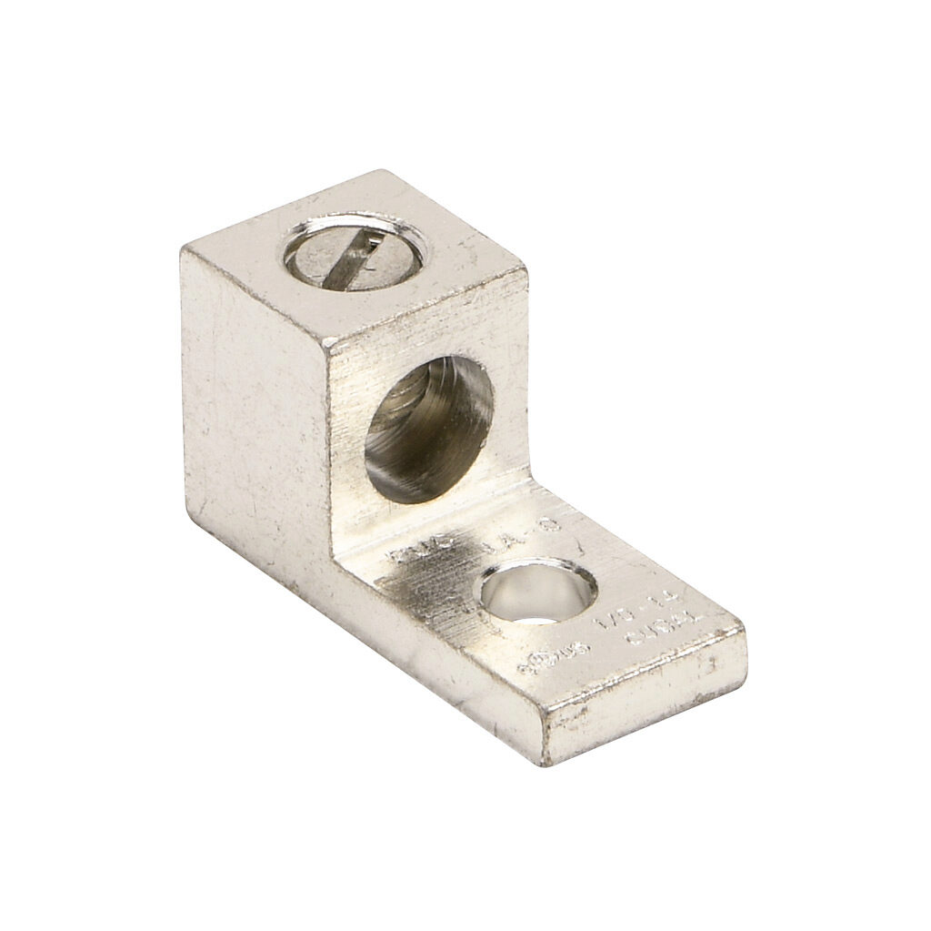 LA-0-1 - Penn-Union mechanical lug, box type, tin-plated aluminum, 600V, 1 openings, (1) 14-1/0 AWG stranded copper, (2) 14-4 AWG stranded copper, (1) 12-1/0 AWG stranded aluminum or (2) 12-4 AWG stranded aluminum, AL9CU.
