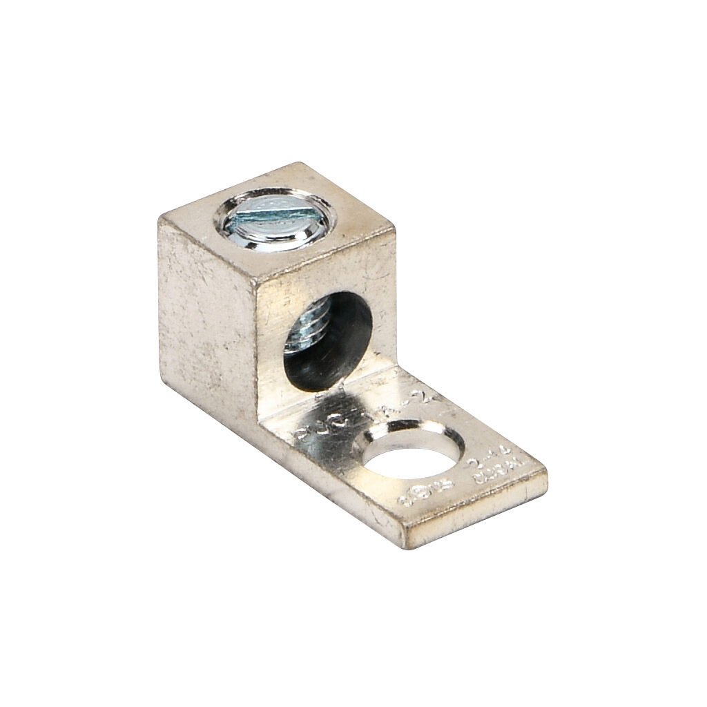 LA-2-1 - Penn-Union mechanical lug, box type, tin-plated aluminum, 600V, 1 openings, (1) 14-2 AWG stranded copper, (2) 14-10 AWG stranded copper, (1) 12-2 AWG stranded aluminum or (2) 10-12 AWG stranded aluminum, AL9CU.