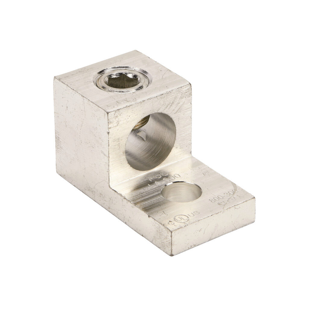 LA-800-1 - Penn-Union mechanical lug, box type, tin-plated aluminum, 600V, 1 openings, (1) 300-800 MCM copper or aluminum, AL9CU.