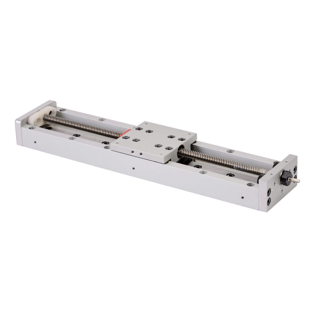 LAHP-25TM152LP25 - SureMotion linear actuator assembly, single square bearing rail, 50mm wide, 152mm travel, lead screw, 0.25in pitch, carbon steel rail.