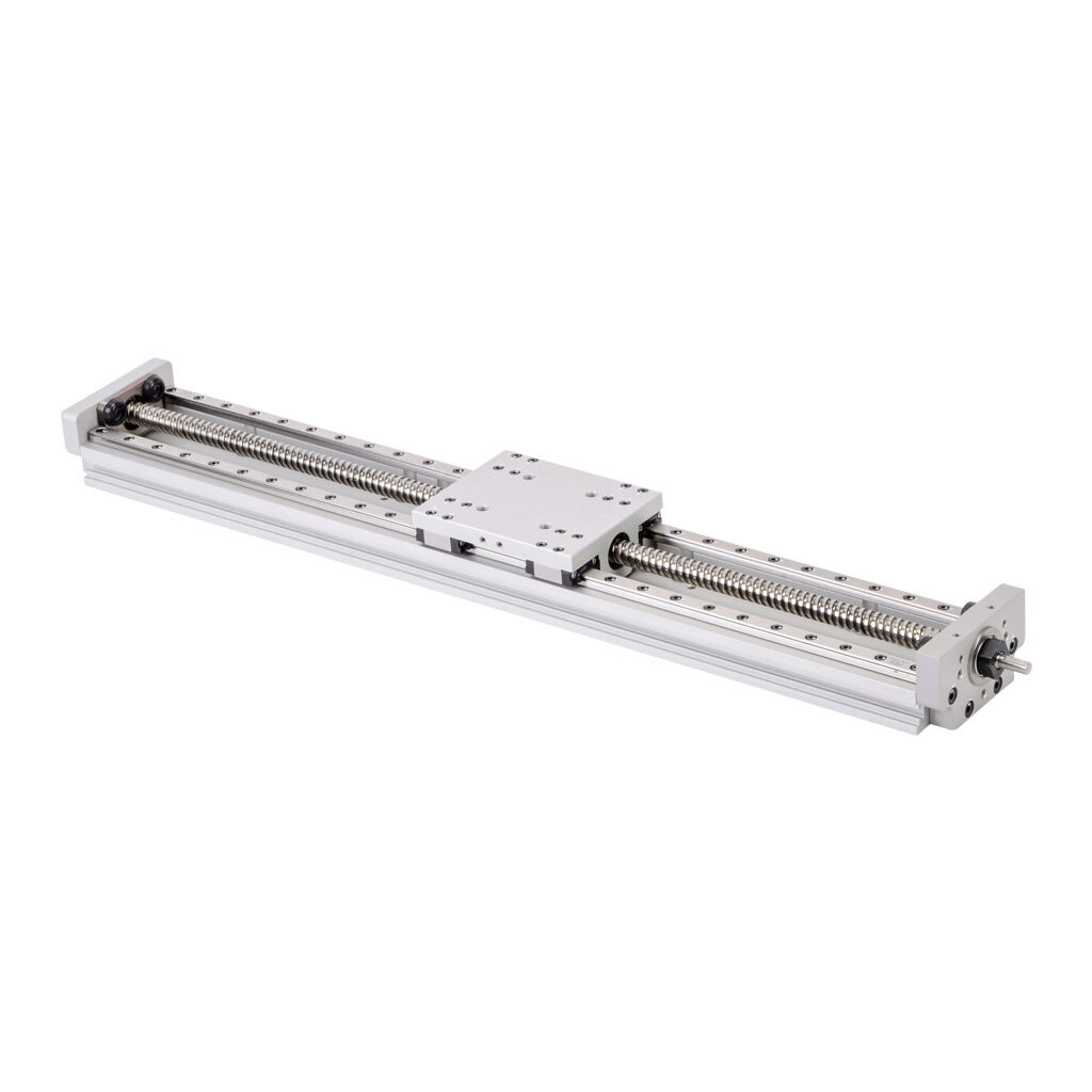 LAHP-33TM310LP25 - SureMotion linear actuator assembly, twin square bearing rail, 60mm wide, 310mm travel, lead screw, 0.25in pitch, carbon steel rail.