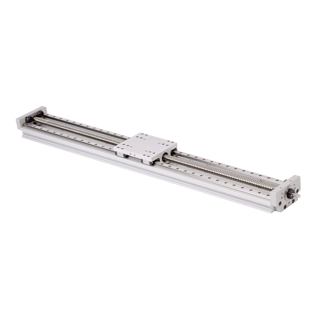 LAHP-33TM410LP25 - SureMotion linear actuator assembly, twin square bearing rail, 60mm wide, 410mm travel, lead screw, 0.25in pitch, carbon steel rail.