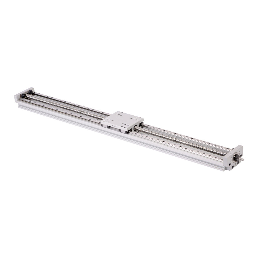 LAHP-33TM510B10M - SureMotion linear actuator assembly, twin square bearing rail, 60mm wide, 510mm travel, ball screw, 10mm pitch, carbon steel rail.