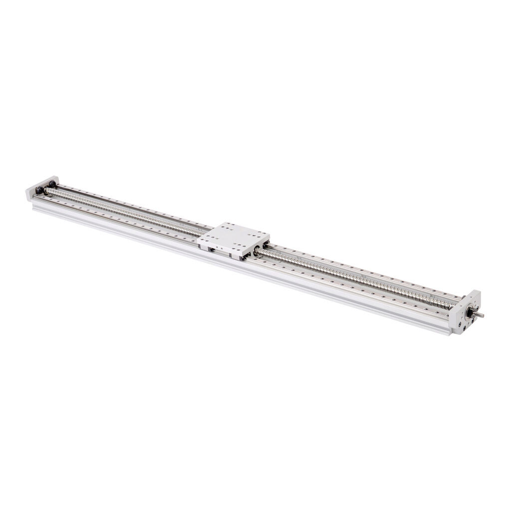 LAHP-33TM610B10M - SureMotion linear actuator assembly, twin square bearing rail, 60mm wide, 610mm travel, ball screw, 10mm pitch, carbon steel rail.