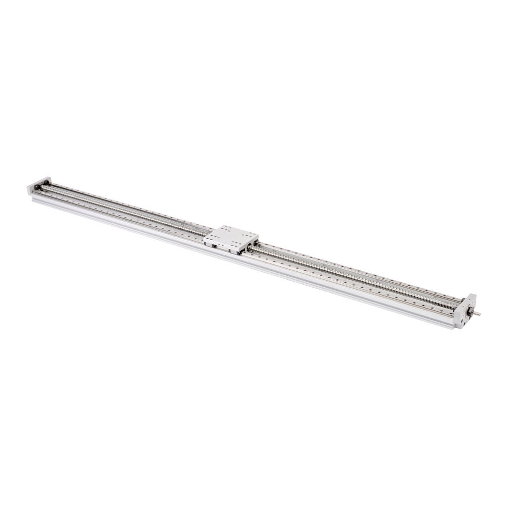 LAHP-33TM810B10M - SureMotion linear actuator assembly, twin square bearing rail, 60mm wide, 810mm travel, ball screw, 10mm pitch, carbon steel rail.