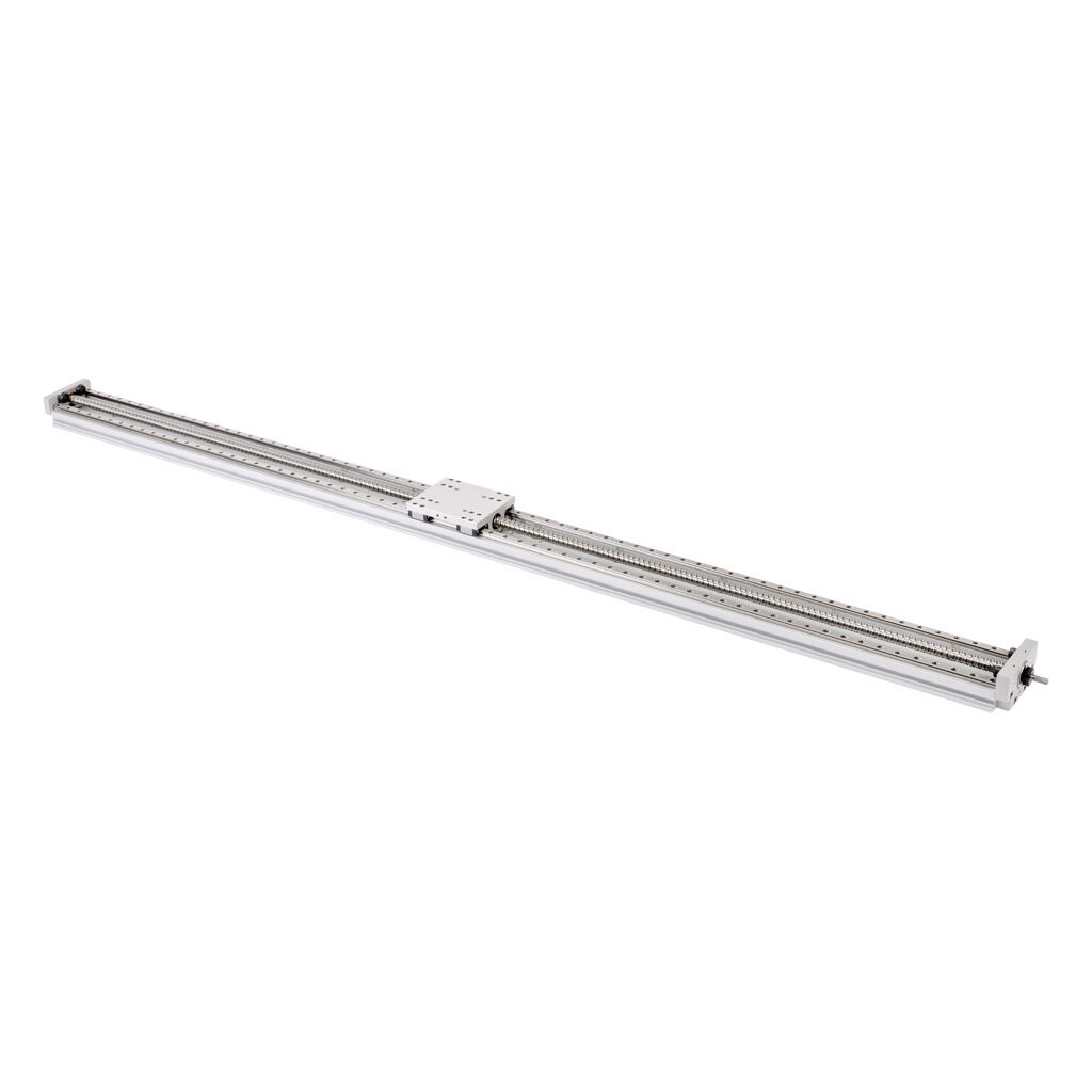 LAHP-33TM910B10M - SureMotion linear actuator assembly, twin square bearing rail, 60mm wide, 910mm travel, ball screw, 10mm pitch, carbon steel rail.