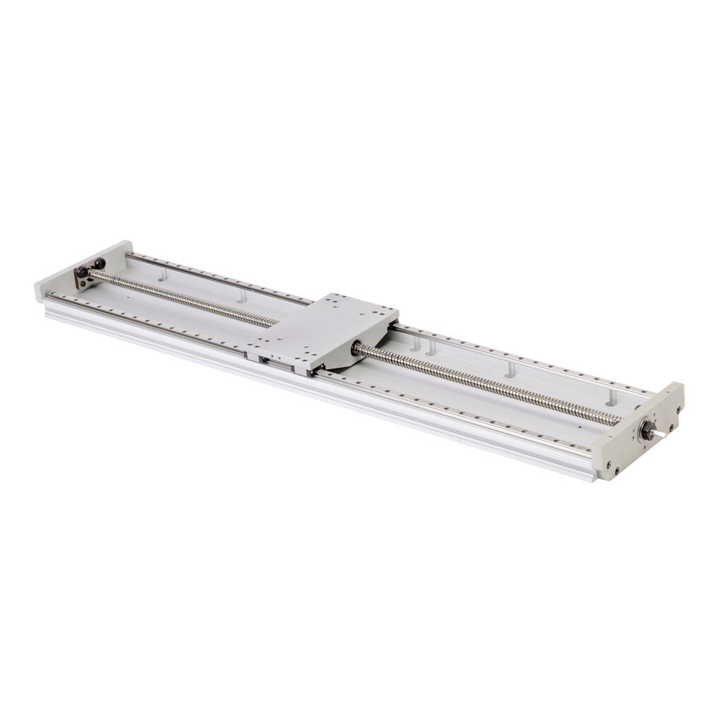 LAHP-33WTM510LP25 - SureMotion linear actuator assembly, twin square bearing rail, 120mm wide, 510mm travel, lead screw, 0.25in pitch, carbon steel rail.