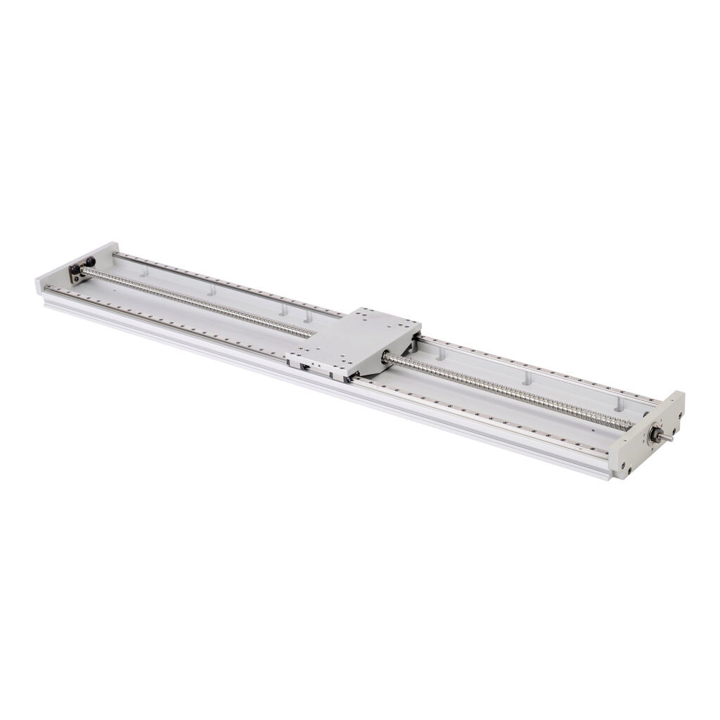 LAHP-33WTM610B10M - SureMotion linear actuator assembly, twin square bearing rail, 120mm wide, 610mm travel, ball screw, 10mm pitch, carbon steel rail.