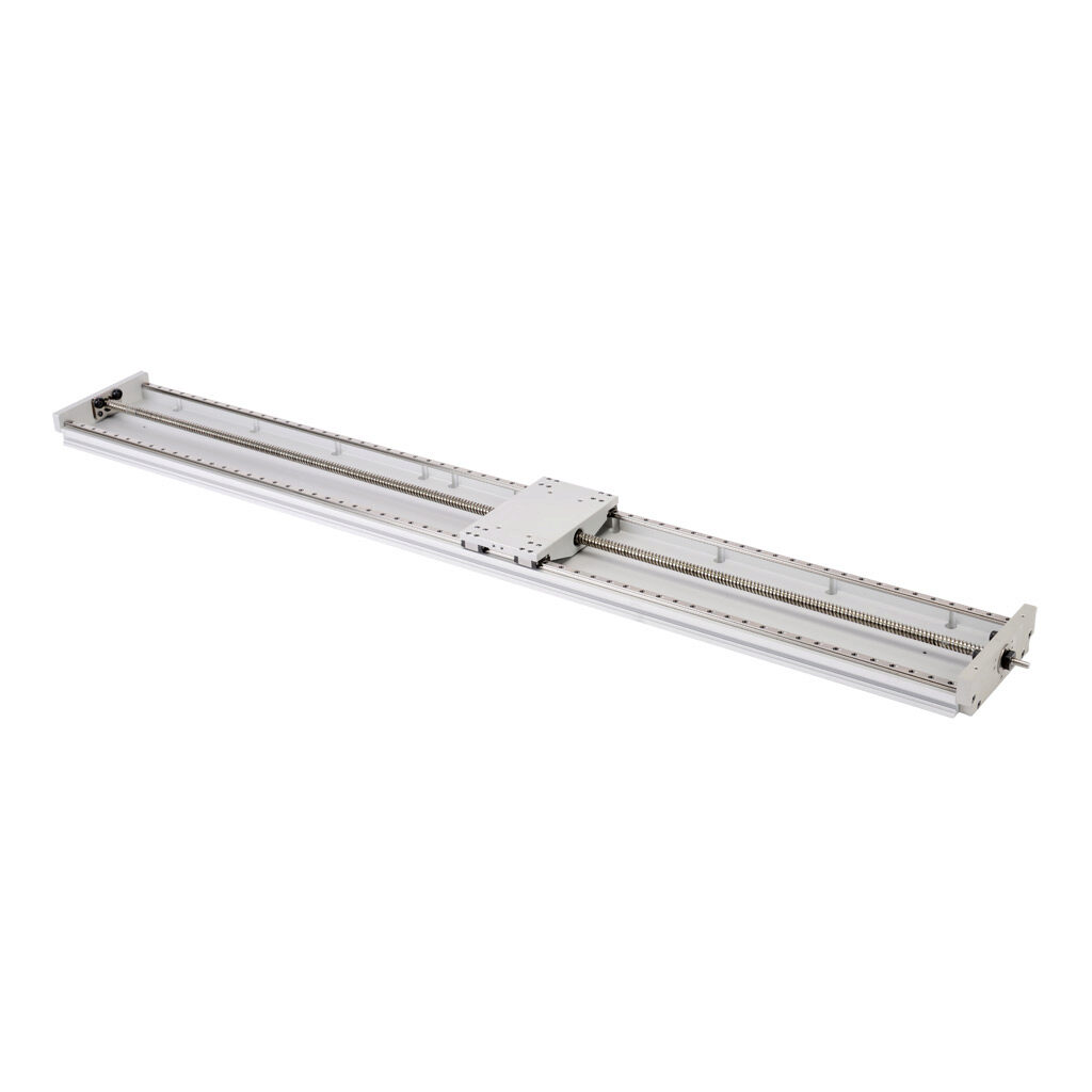 LAHP-33WTM810LP25 - SureMotion linear actuator assembly, twin square bearing rail, 120mm wide, 810mm travel, lead screw, 0.25in pitch, carbon steel rail.