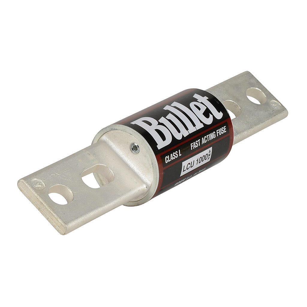 LCU1000 - Edison fuse, LCU series, Class L, current-limiting, fast-acting, 1000A, 600 VAC, knife blade, feeder/branch, semiconductor protection applications.