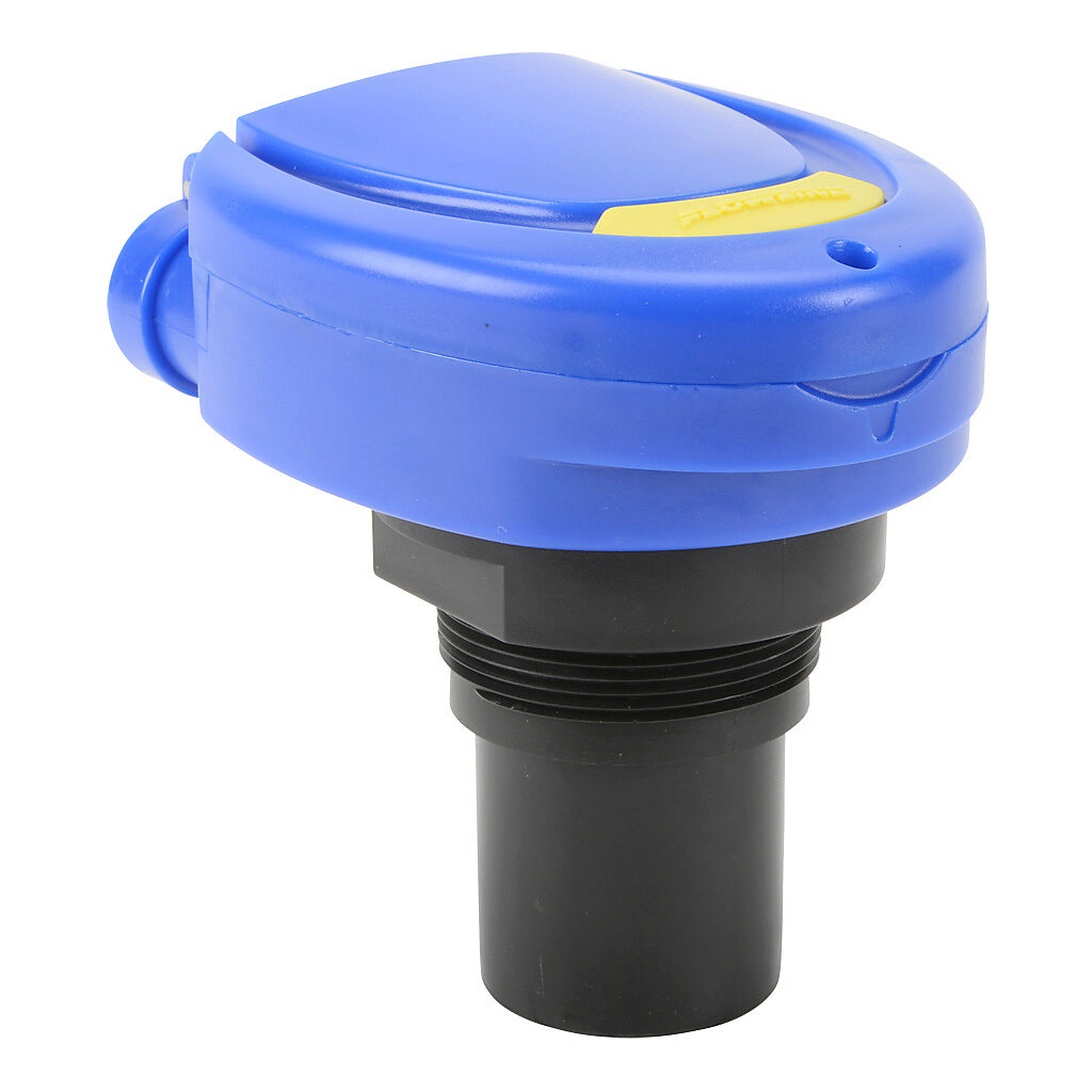 LU78-5004 - Flowline EchoSwitch ultrasonic liquid level sensor, 26.2ft/8m sensing range, 4-20 mA or (1) SPDT relay, (2) SPST-N.O. relays, 95-250 VAC, LCD digital display with pushbuttons, 2in male NPT process connection.
