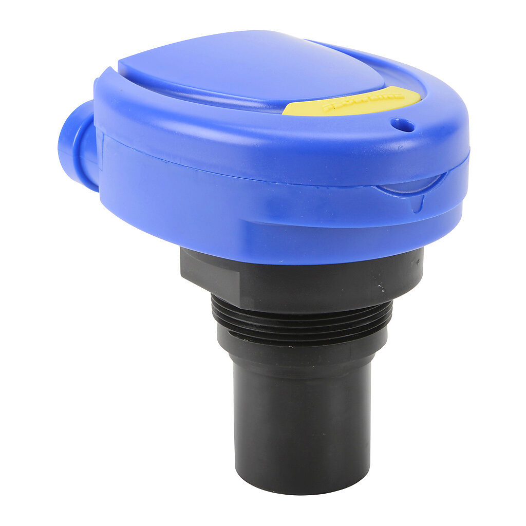 LU81-5101 - Flowline EchoSpan ultrasonic liquid level sensor, 18ft/5.5m sensing range, 4-20 mA, 12-28 VDC, LCD digital display with pushbuttons, 2in male NPT process connection.