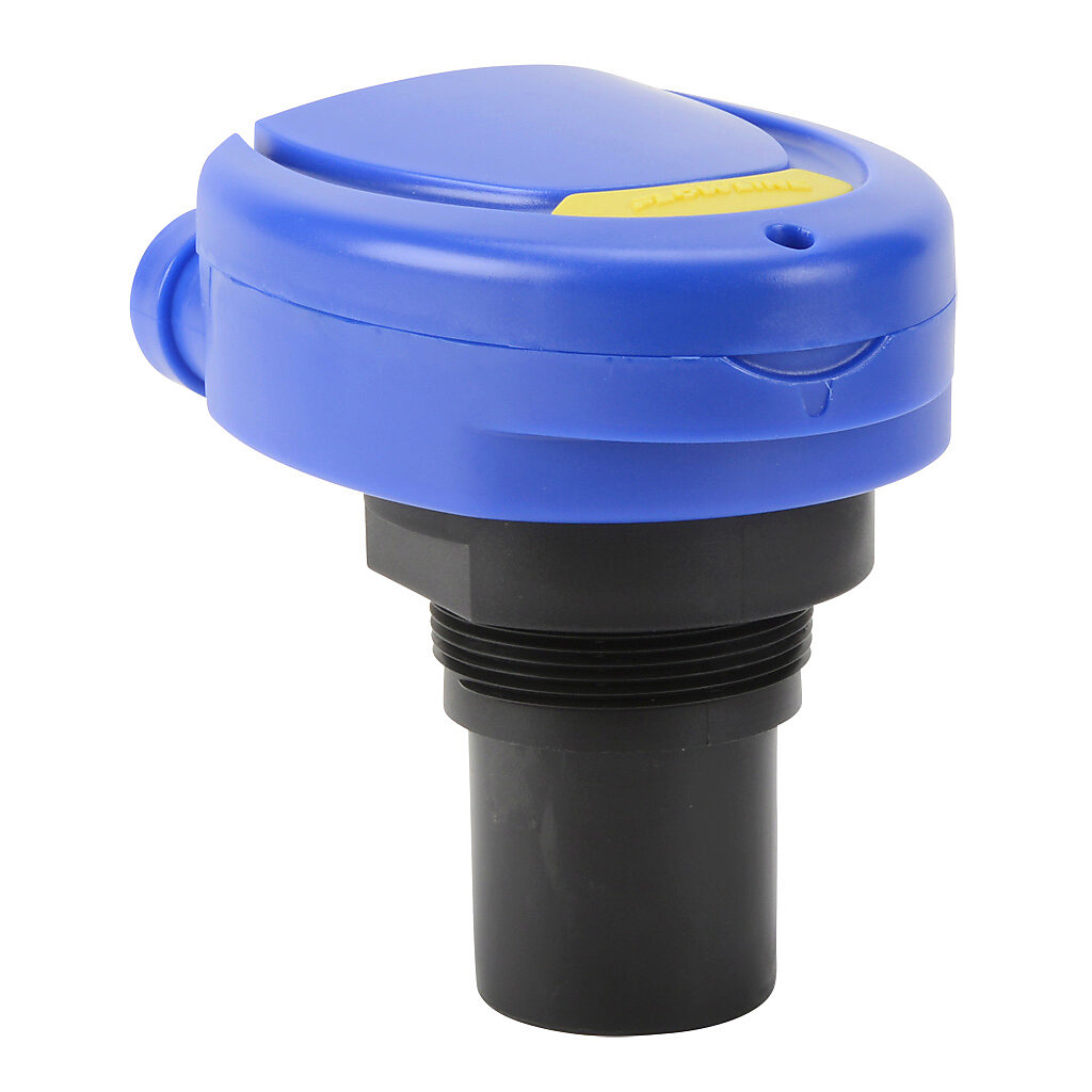 LU83-5101 - Flowline EchoSpan ultrasonic liquid level sensor, 26.2ft/8m sensing range, 4-20 mA, 12-28 VDC, LCD digital display with pushbuttons, 2in male NPT process connection.
