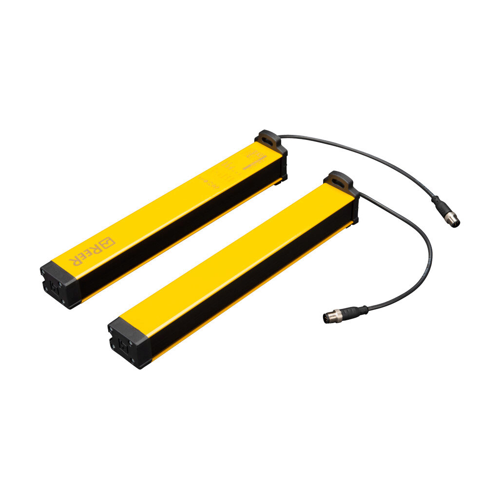 MA-L2X - ReeR L-type muting arm pair, sender/receiver pair, 2 crossed beams, one way. For use with ReeR Safegate light curtains.