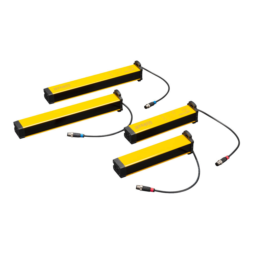 MA-T2X - ReeR T-type muting arm pair, sender/receiver pair, 2 crossed beams, two way. For use with ReeR Safegate light curtains.