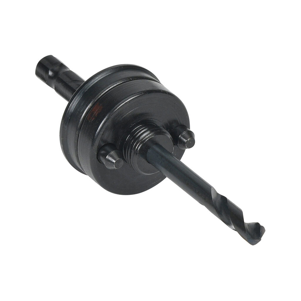 AutomationDirect MA35PSN - MK Morse arbor assembly, 5/8-18 UNF, 3/8in hex shank. For use with 1-1/4in and above hole saws. Spring loaded pin drive arbor and 1/4in high-speed steel (HSS) pilot bit included.