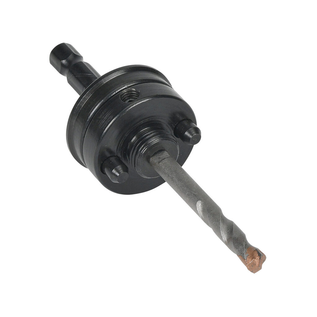 AutomationDirect MA35PSNCT - MK Morse arbor assembly, 5/8-18 UNF, 3/8in hex shank. For use with 1-1/4in and above hole saws. Spring loaded pin drive arbor and 1/4in carbide-tipped pilot bit included.