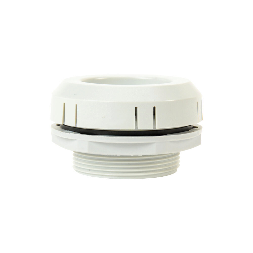 MBVPX-18-S - Bimed pressure relief vent plug, M40 x 1.5mm thread type, polyamide, light gray, 6,250 mL/min @ 70 mBar (1 psi), IP67 IP68, UL Type 4X, 12 and 13. Package of 2.