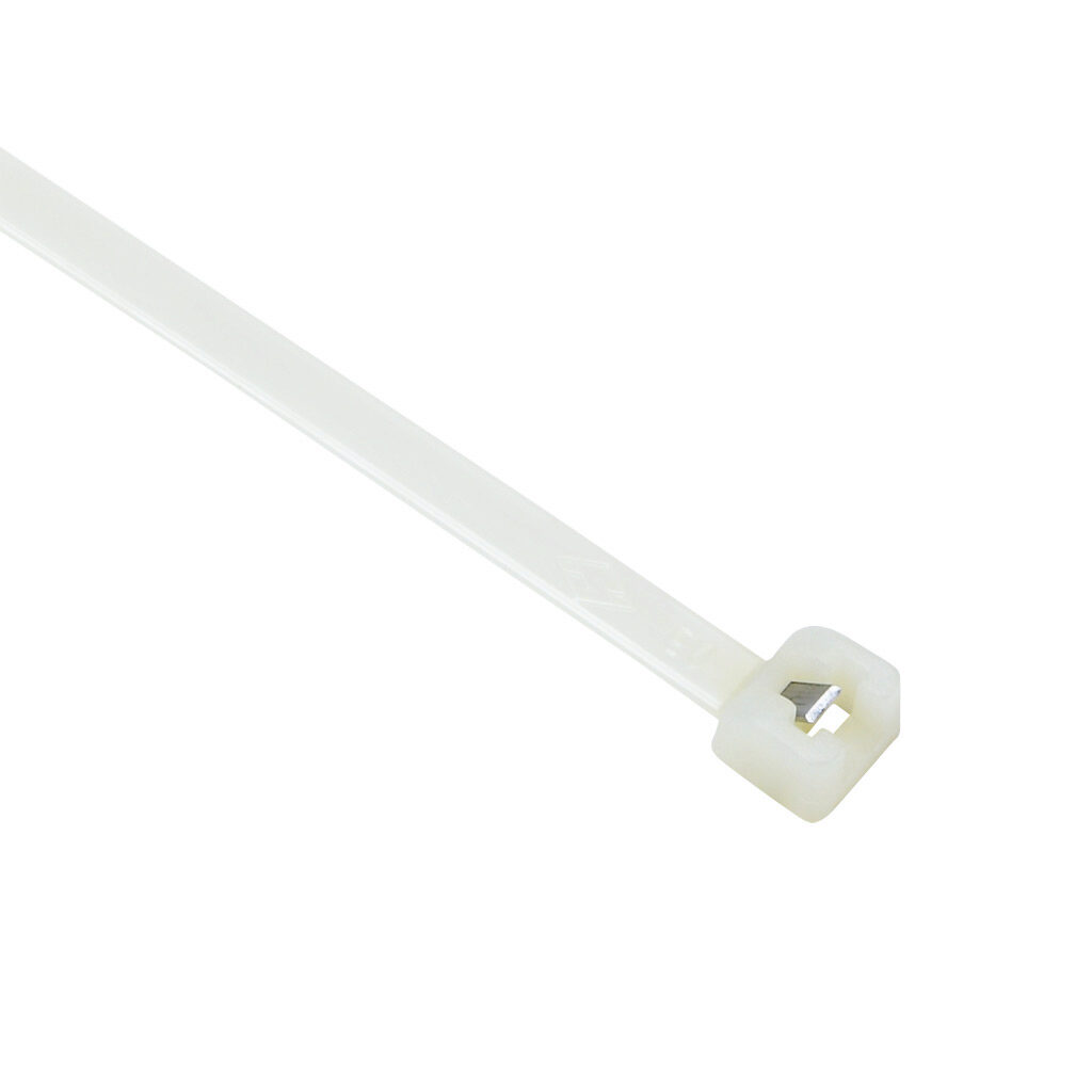 MET.2.2114R - SapiSelco ME-T series steel tooth cable tie, general purpose, nylon 6.6, 14.17in length, 0.14in width, 39lb tensile strength, 3.98in maximum bundle diameter, natural. Package of 100.
