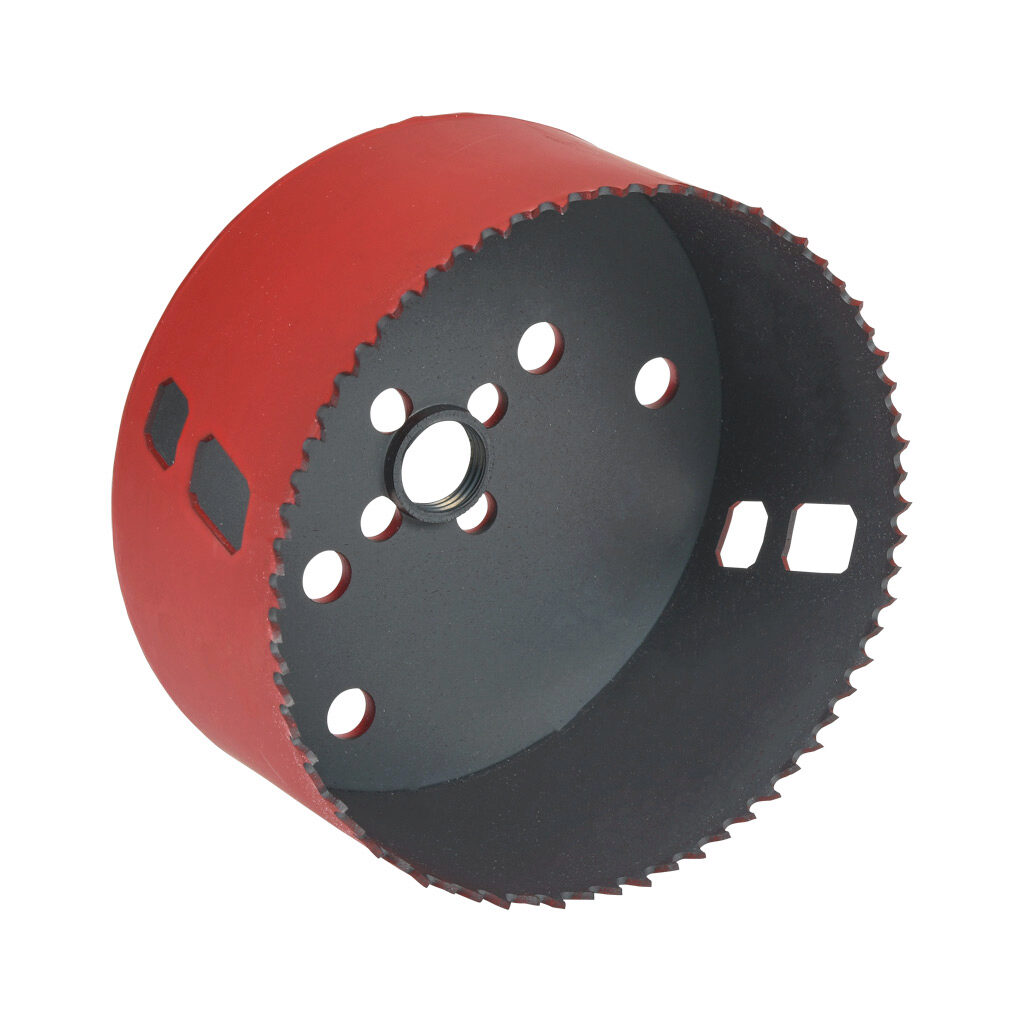AutomationDirect MHS72 - MK Morse hole saw, 4-1/2in (114mm), bi-metal cobalt, hardened steel backer, varied tooth, 1-15/16in (50mm) maximum cutting depth.