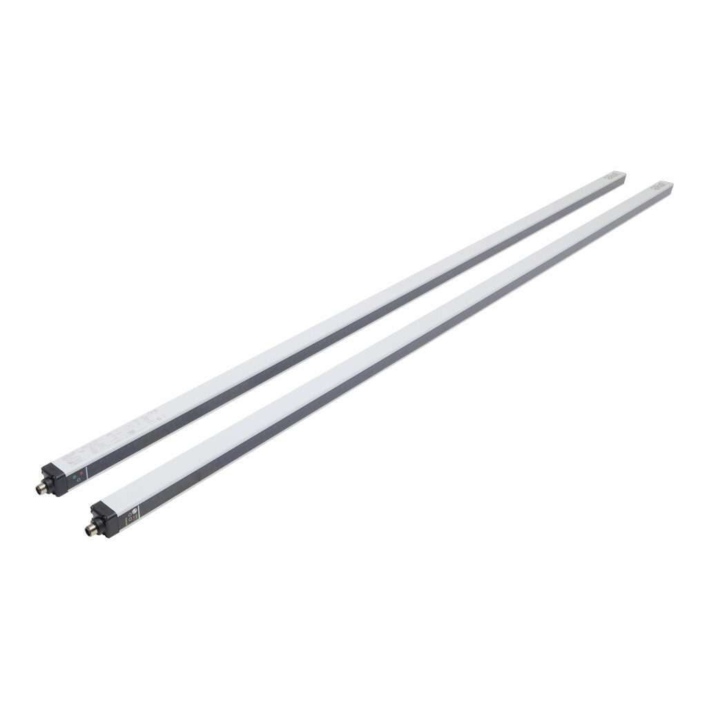 MI1503-IOL - ReeR Micron light grid, sender/receiver pair, measuring, 30mm resolution, 1470mm detection height, 0-10m operating distance, PNP, configurable, (2) 5-pin M12 quick-disconnects, IO-Link compatible.
