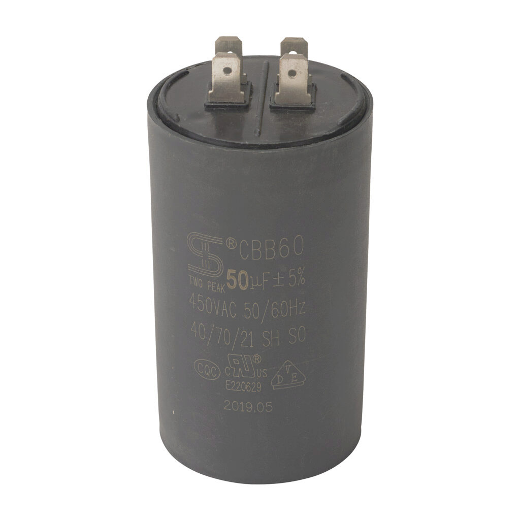 MTAF2-CAP-22 - IronHorse run capacitor, replacement. For use with 5hp 1800rpm IronHorse MTF2 series 1-phase AC motors. Not compatible with MTF series motors.