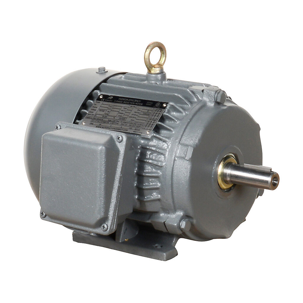MTCP2-1P5-3BD36 - IronHorse MTCP2 premium efficiency AC induction motor, general purpose, inverter rated and severe duty, 1-1/2hp, 3-phase, 230/460 VAC, suitable for 208 VAC at 60 Hz, 3600rpm, TEFC, NEMA 143T frame, cast iron, rigid base mount.