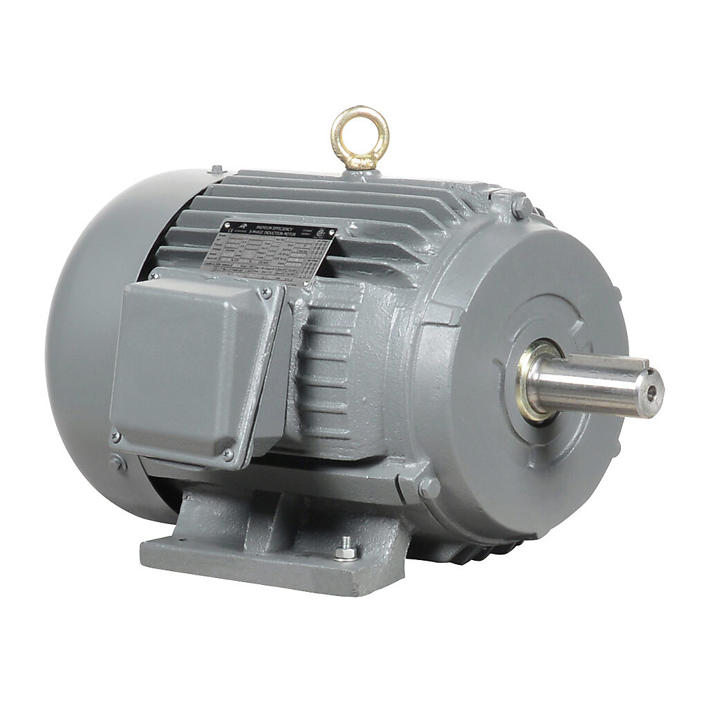 MTCP2-7P5-3BD18 - IronHorse MTCP2 premium efficiency AC induction motor, general purpose, inverter rated and severe duty, 7-1/2hp, 3-phase, 230/460 VAC, suitable for 208 VAC at 60 Hz, 1800rpm, TEFC, NEMA 213T frame, cast iron, rigid base mount.