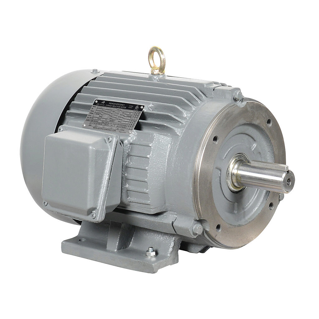 MTCP2-7P5-3BD18C - IronHorse MTCP2 premium efficiency AC induction motor, general purpose, inverter rated and severe duty, 7-1/2hp, 3-phase, 230/460 VAC, suitable for 208 VAC at 60 Hz, 1800rpm, TEFC, NEMA 213TC frame, cast iron, C-face/rigid base ...