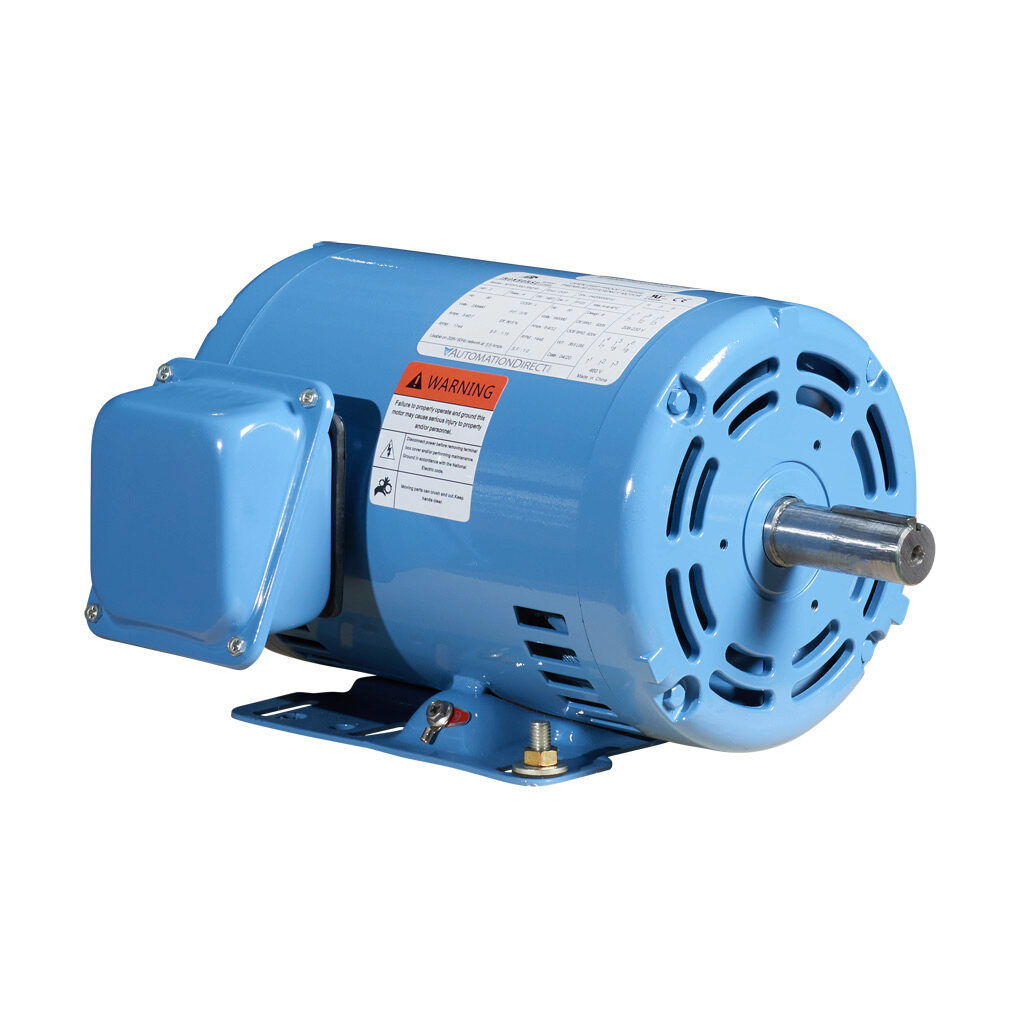 MTDP-002-3BD18 - IronHorse MTDP premium efficiency AC induction motor, general purpose and inverter rated, 2hp, 3-phase, 208-230/460 VAC, 1800rpm, ODP, NEMA 145T frame, rolled steel, rigid base mount.