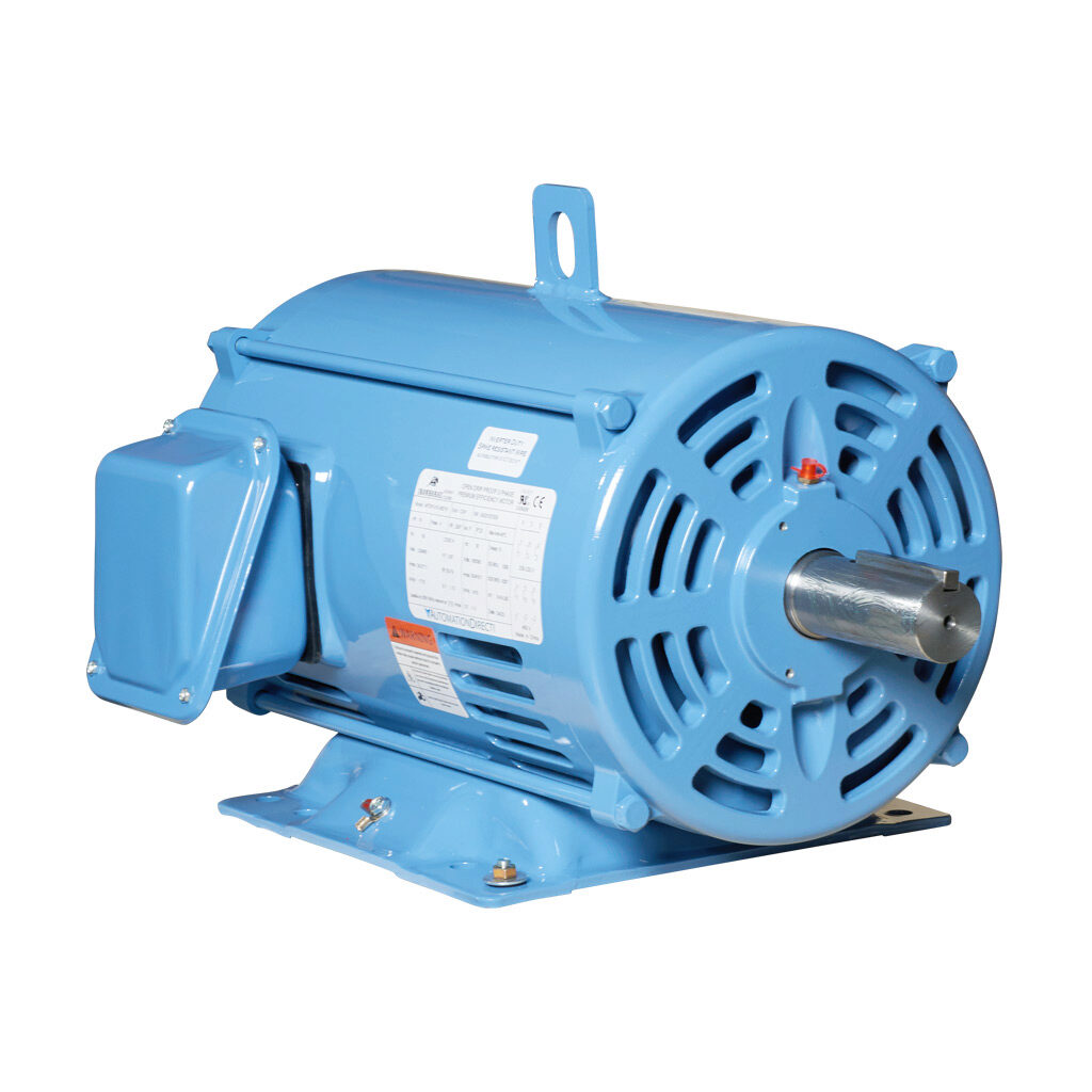 MTDP-015-3BD18 - IronHorse MTDP premium efficiency AC induction motor, general purpose and inverter rated, 15hp, 3-phase, 208-230/460 VAC, 1800rpm, ODP, NEMA 254T frame, rolled steel, rigid base mount.