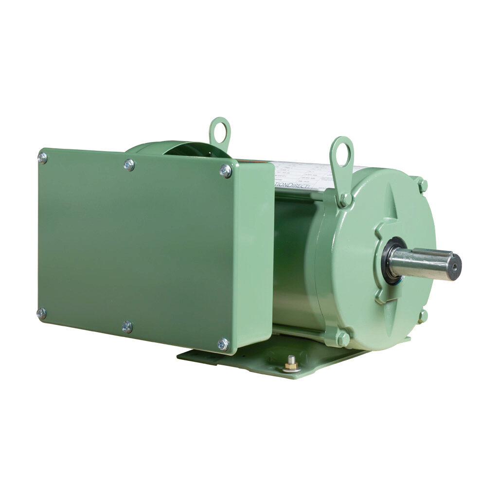 MTF2-003-1B18 - IronHorse MTF2 standard efficiency AC induction motor, general purpose and farm duty, 3hp, 1-phase, 208-230 VAC, 1800rpm, TEFC, NEMA 184T frame, rolled steel, rigid base mount.