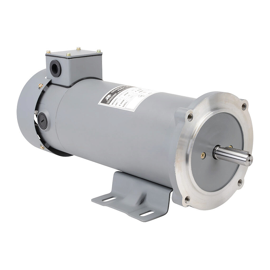 MTPM-1P5-1M18 - IronHorse MTPM DC permanent magnet motor, SCR-PWM rated, 1-1/2hp, 180 VDC, 1800rpm, TEFC, NEMA 56C frame, rolled steel, C-face/removable rigid base mount. Replacement brushes included.