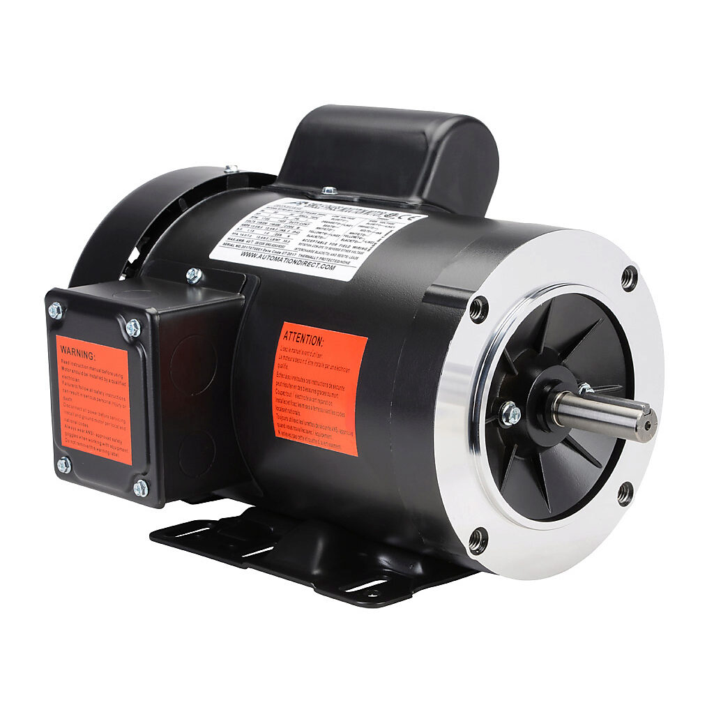 MTR2-001-1AB18 - IronHorse MTR standard efficiency AC induction motor, general purpose, 1hp, 1-phase, 115/230 VAC, 1800rpm, TEFC, NEMA 56C frame, rolled steel, C-face/removable rigid base mount.
