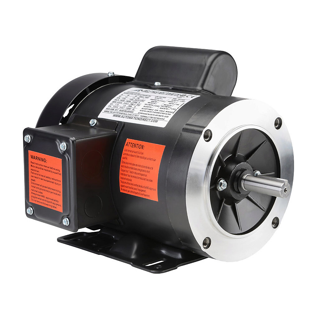 MTR2-P33-1AB18 - IronHorse MTR standard efficiency AC induction motor, general purpose, 1/3hp, 1-phase, 115/230 VAC, 1800rpm, TEFC, NEMA 56C frame, rolled steel, C-face/removable rigid base mount.